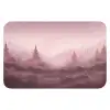 Landschap - Mistig - Roze Badmat klein -3d