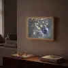 Kerstbal - Versierd - Blauw Light Box met batterij (Wandlamp) middel -sfeer1