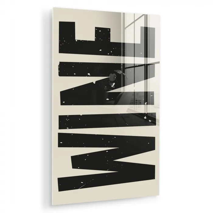 Zwart - Wijn - Decoratie - Vintage plexiglas 5mm klein -zzzproduct_nieuw