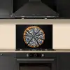 Pizza - Eten - Delftsblauw keuken achterwand spatscherm klein -sfeer1