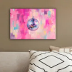 Discobal - Pink - Verf canvas 2cm klein -sfeer3