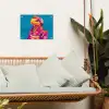 Bloemenkrans - Hagedis - Kimono - Paars tuinposter los doek klein -sfeer7
