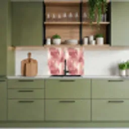Penseelstrepen - Verweerd - Roze keuken achterwand 2 middel 865 -sfeer3