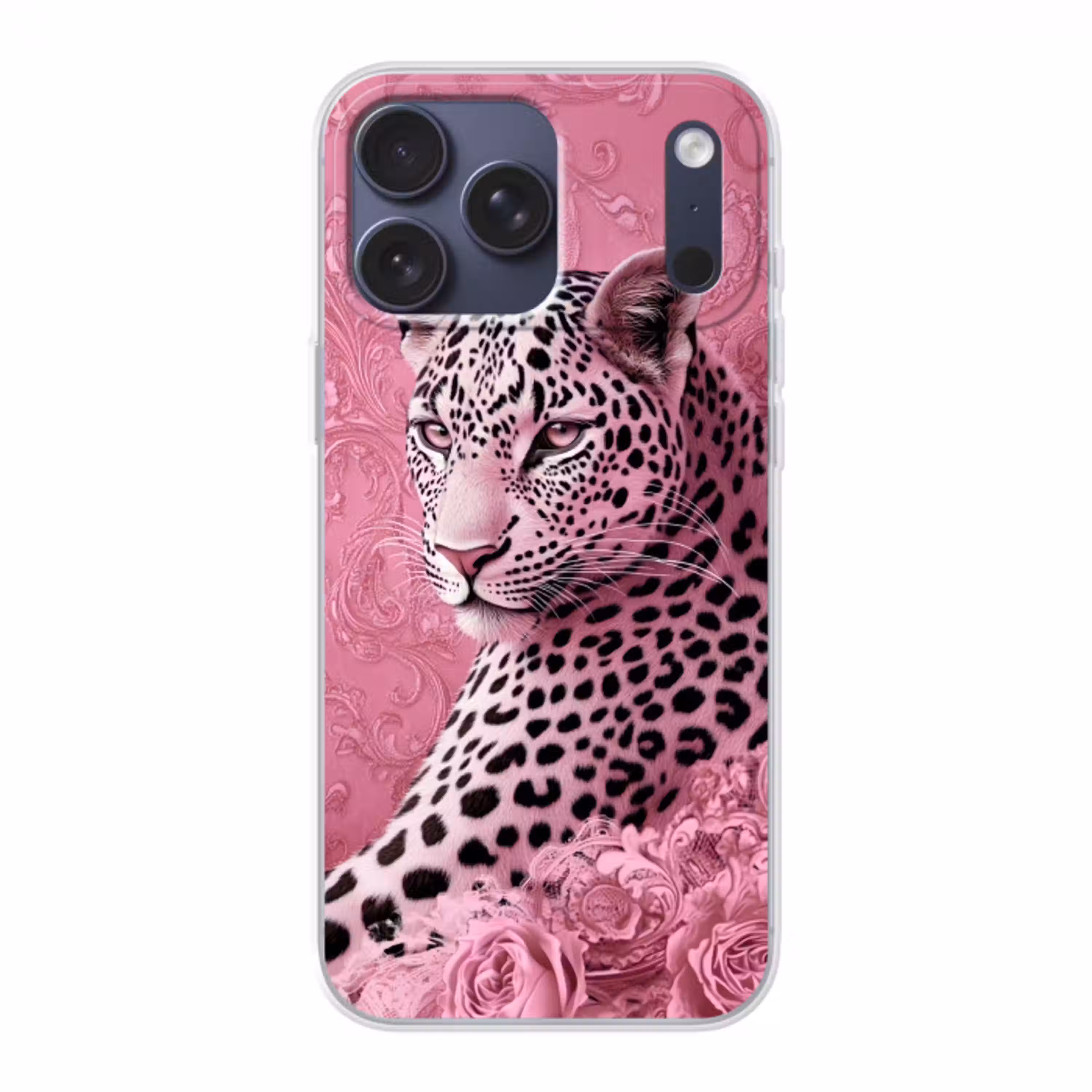 Panter - Luxe - Roze Telefoonhoesje iPhone 17 Pro Max klein -3d