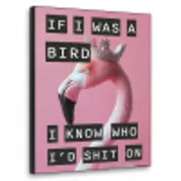 Flamingo - Roze - Vogel - Decoratie Textielframe - compleet frame klein -3d