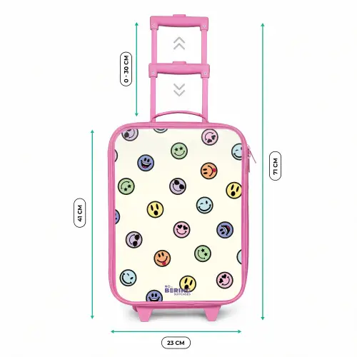 Speelse smiley-mix Kinderkoffer - Roze klein -productfoto_formaten