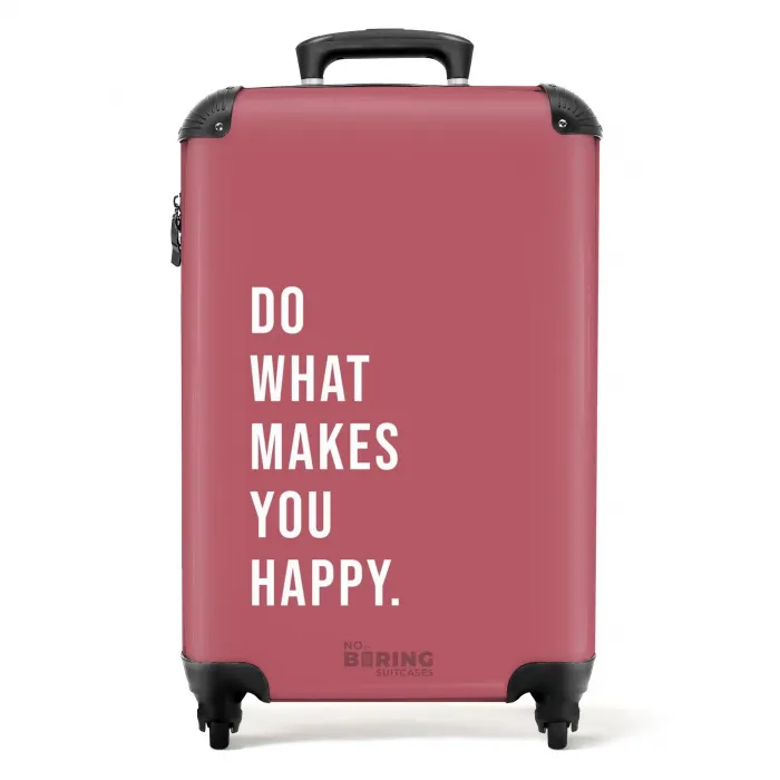 Quotes - Do what makes you happy bessenrood NBS - Handbagage koffer - Kinderen Unisex middel -productfoto_recht