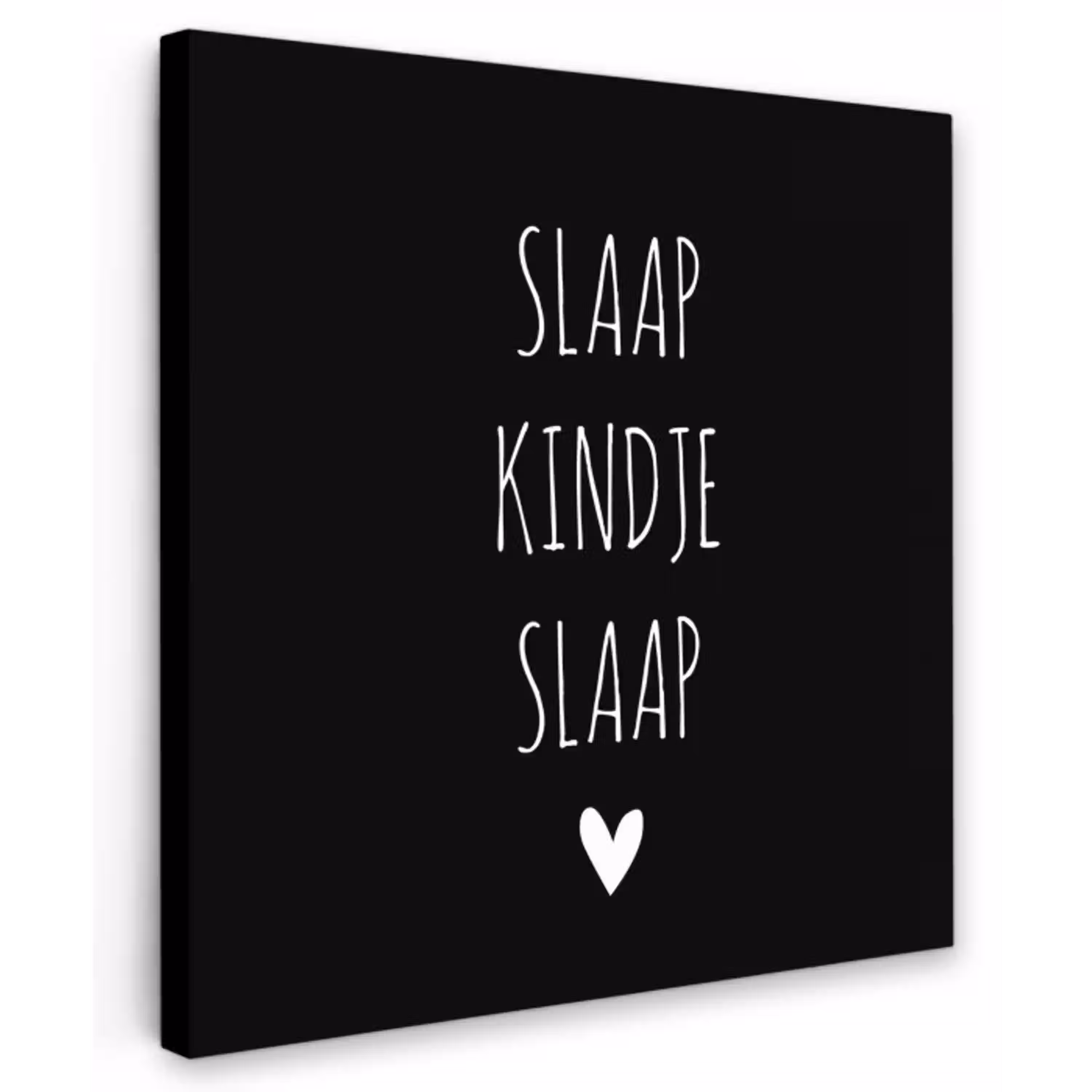 Quotes - Slaap kindje slaap - Spreuken Tuinposter op houten frame 2 cm dik klein -3d