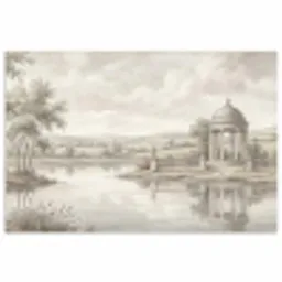 Landschap - Water - Natuur - Sepia poster papier klein -3d