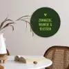 Donkergroen - Quote - Zon - Zomer Wandcirkel plexiglas klein -sfeer4
