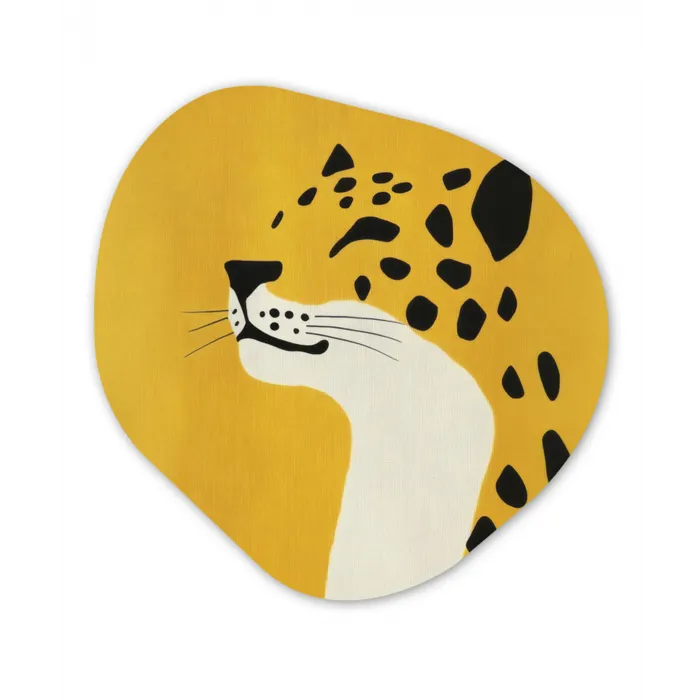 Cheetah - Illustratie - Geel Wandcirkel Organisch Forex 3mm klein -3d