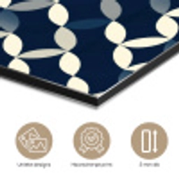 Abstract - Patroon - Blauw aluminium wit klein 46 -closeup_NL