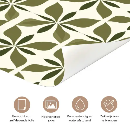 Botanisch - Retro - Groen deurposter klein 289 -closeup_NL