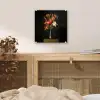 Boeket - Oranje - Gouden - vaas plexiglas 5mm klein -sfeer4