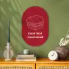 Dieprood - Lijntekening - Tekst - Hamburger Wandcirkel Ovaal Forex klein -sfeer2
