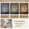 Marmer - Grijs - Blauw - Luxe - Goud Light Box met kabel (Tafellamp) klein -USP_lichtkleurNL