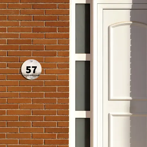 Geschilderd - Traditioneel Naambord Rond klein -sfeer3-rond-XS