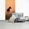 Paard - Grasveld - Zonsondergang fotobehang vinyl groot -slaapkamer