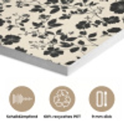 Bloemen - Dessin - Zwart PET vilt klein 837 -closeup_DE