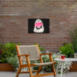 Neon - Letters - Vintage - Vrouw Tuinposter op houten frame 2 cm dik klein -sfeer3