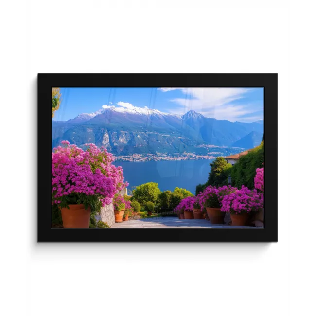 Lake Como - Italië - Landschap fotolijst zwart zonder passe partout klein -3d