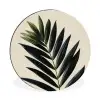 Palmblad - Donkere bladen - Subtiel Wandcirkel aluminium klein -3d