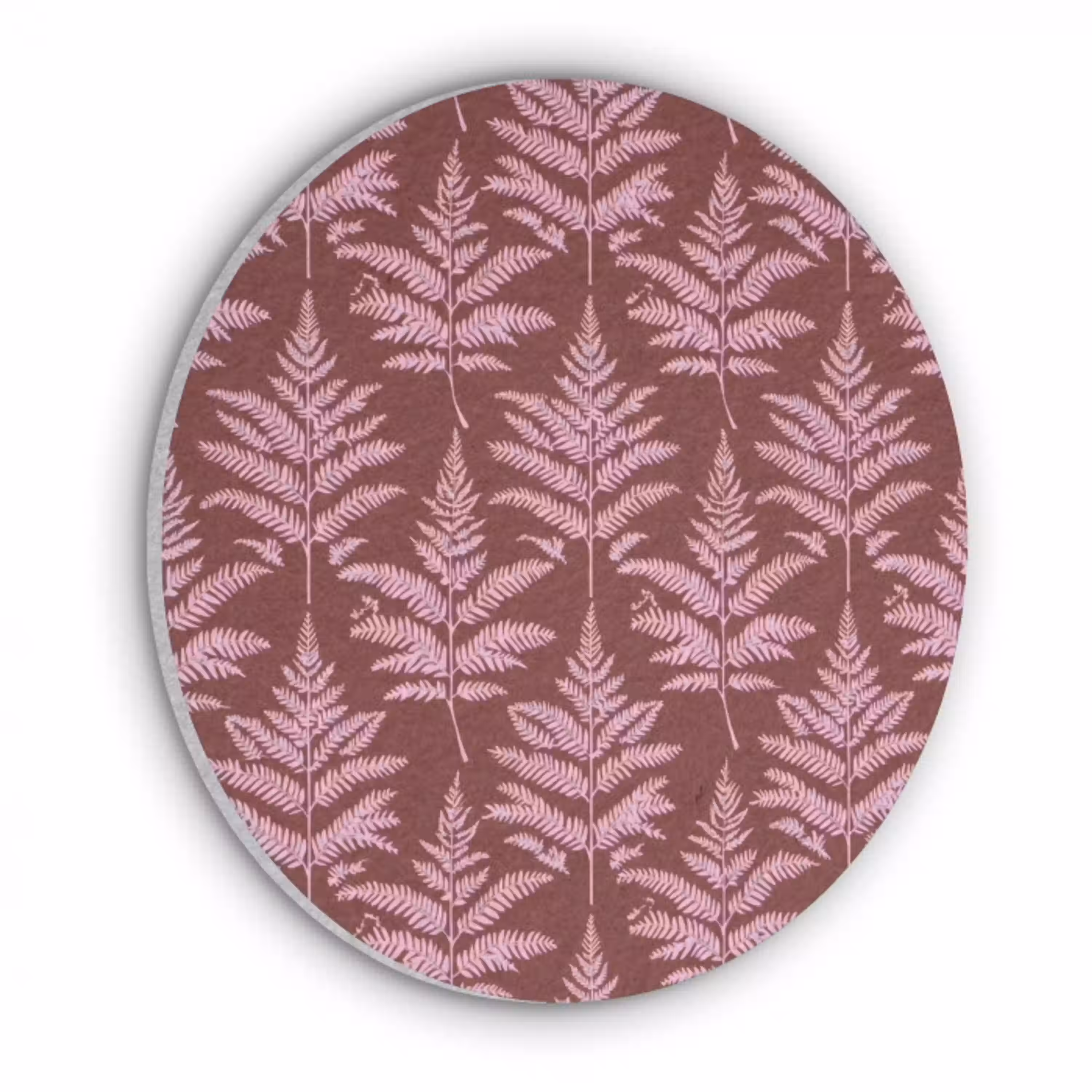 Blad - Patroon - Paars Akoestische PET Vilt - Rond klein 838 -3d