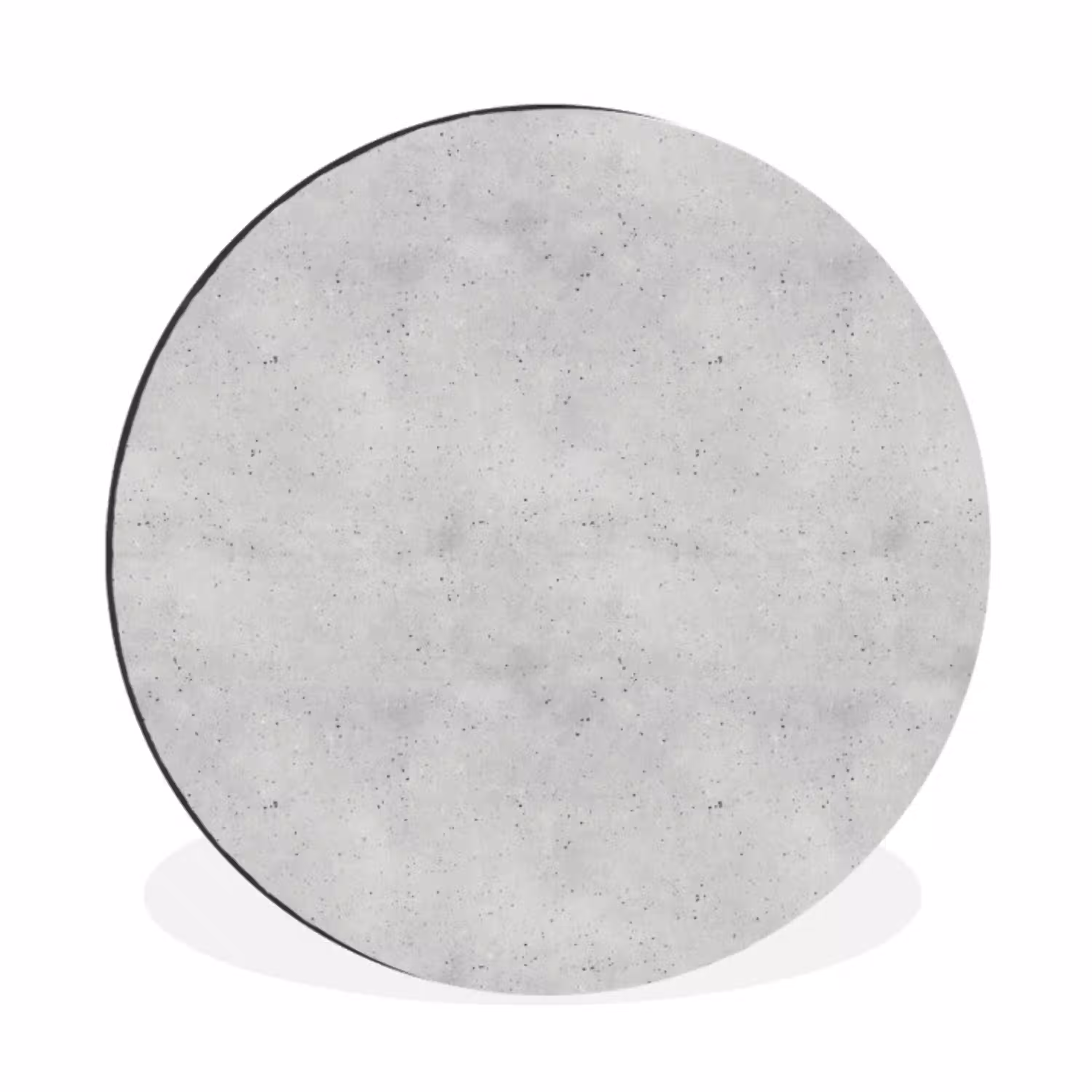 Grijs - Beton - Neutraal Wandcirkel aluminium klein 190 -3d