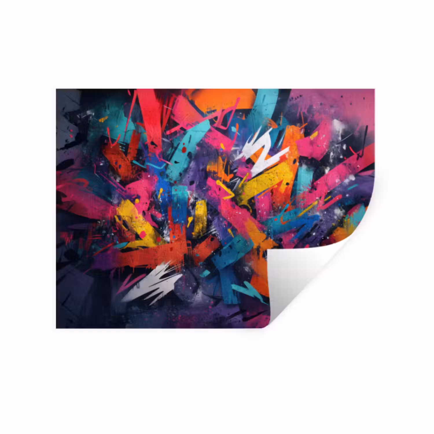 Wandtattoo – Abstrakt - Explosion - Neonfarben
