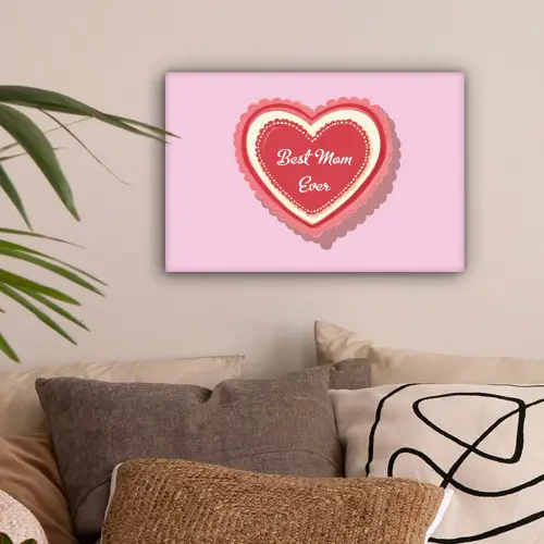 Tekst - Hartje - Moeder - Roze canvas 2cm klein -sfeer1