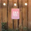 Home - Letters - Groot - Roze tuinposter los doek klein -sfeer1