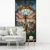 Libelle - Mozaïek - Bloemen - Kleurrijk fotobehang vinyl groot -woonkamer