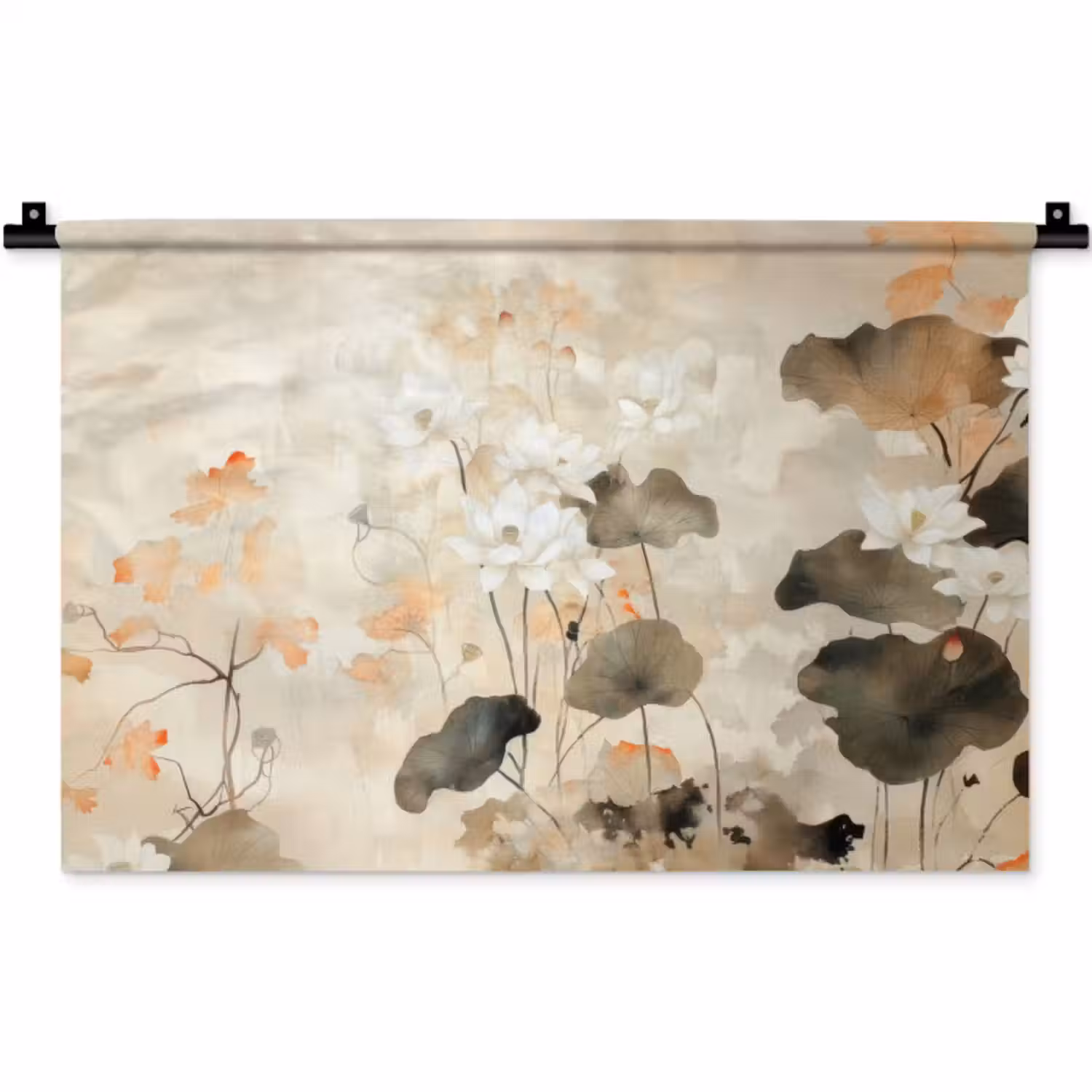 Wandkleed - Bloemen - Japandi - Wabi sabi