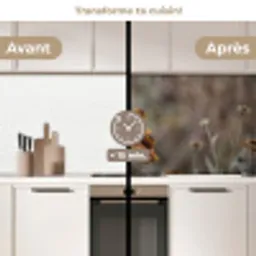 Zonnehoed - Droogbloemen - Geel - Warm keuken achterwand 2 middel -voor-na2_FR