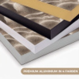 Waaiervorm - Beige - Vezel textuur Textielframe zwart klein 947 -USP_kleurenDE