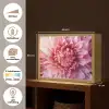 Dahlia - Bloem - Close up - Roze Light Box met batterij (Wandlamp) middel -USP_websiteoverzichtNL