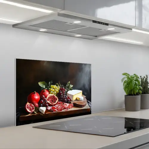 Borrelplank - Stilleven - Vintage keuken achterwand spatscherm klein -3d_schuin