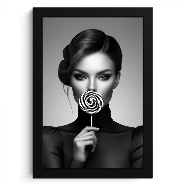 Vrouw - Lolly - Zwart KitchenYeah - Keuken - Fotolijst klein -3d