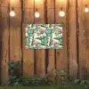 Bladeren - Flamingo - Bloemen - Jungle tuinposter los doek klein -sfeer1