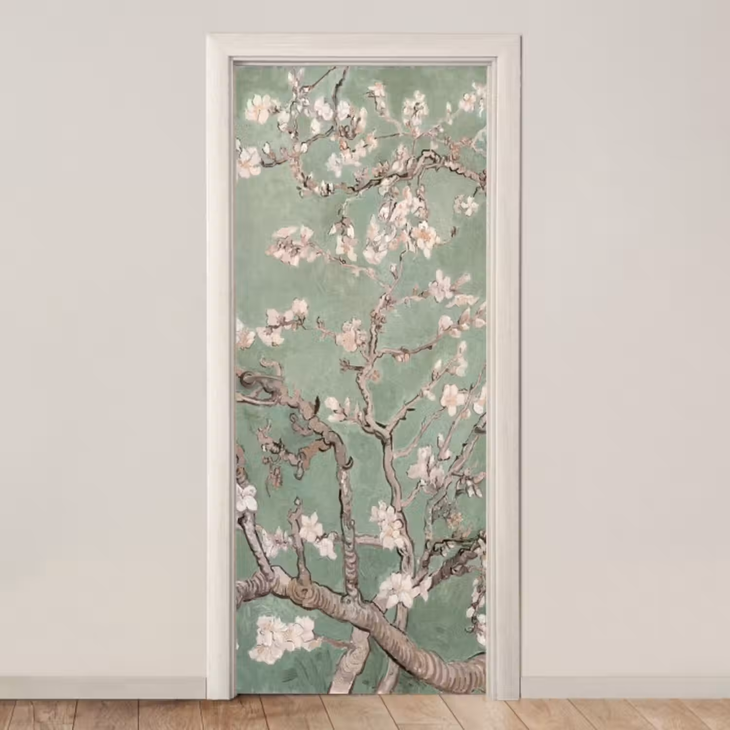 Türtapete - Mandelblüte - Kunst - Van Gogh - Grün