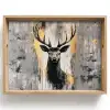 Abstract - Hert - Gewei - Goud Dienblad Rechthoek middel -z3d_shopping