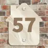 Vierkant - Beige - Marmer - Traditioneel Naambord Huisje klein -sfeer6