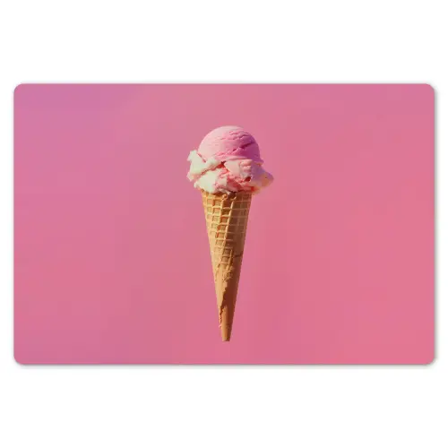 Hoorntje - Schepijs - Roze Placemat vinyl groot -zzsfeer1_Kitchenyeah-website