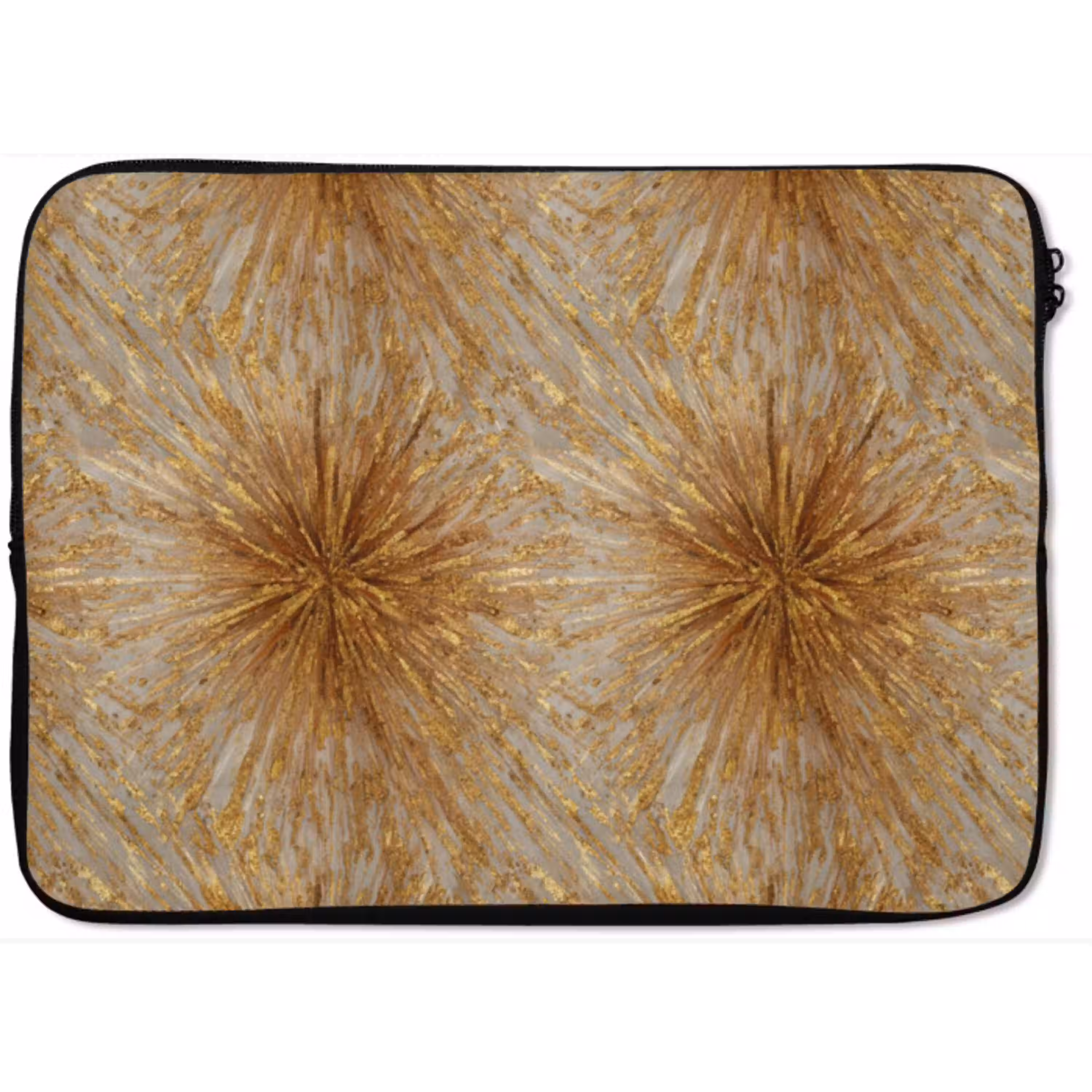 Explosie - Abstract - Goud - Wit laptophoes neopreen klein 279 -zkaufland3dotto