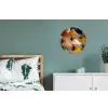 Kruiden - Ton - Specerijen - Geel - Bruin Wandcirkel aluminium klein -slaapkamer