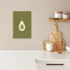 Avocado - Minimalistisch - Illustratie - Groen KitchenYeah - Keuken - Canvas klein -sfeer1