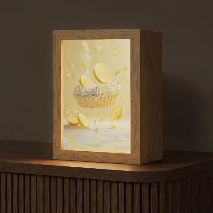 Citroen - Taart - Eten - Geel Light Box met kabel (Tafellamp) klein -z3d_website