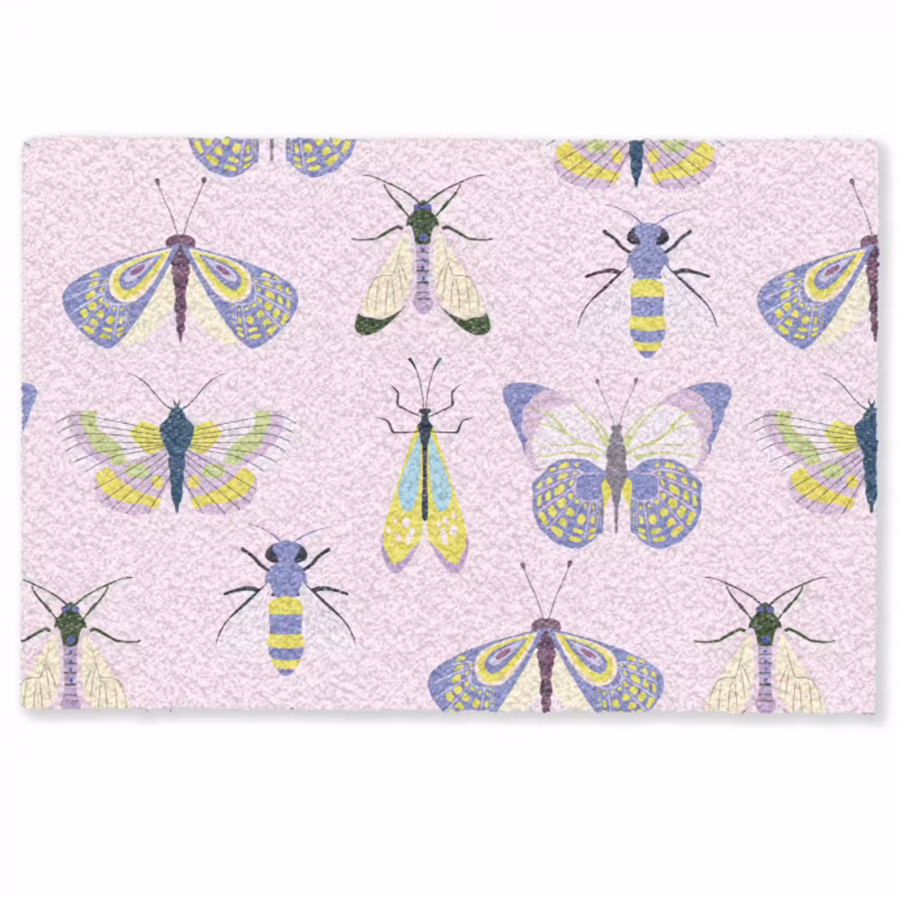 Insecten - Vlinders - Patroon - Roze - Kleurrijk Deurmat klein -zkaufland3d