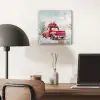 Auto - Rood - Cadeaus - Winter - Sneeuw - Kerst plexiglas 5mm klein -sfeer6