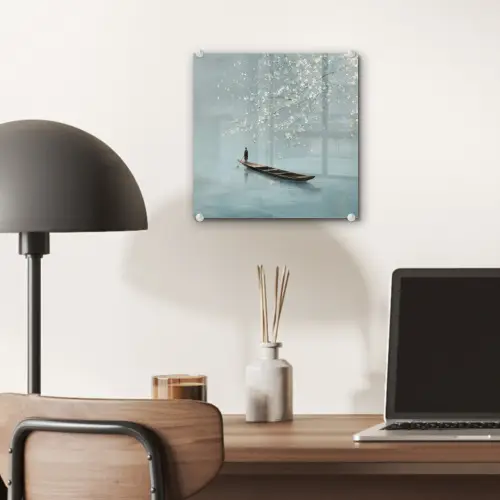 Bloesems - Minimalistisch - Wateroppervlak - Boot plexiglas 5mm klein -sfeer6